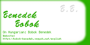 benedek bobok business card